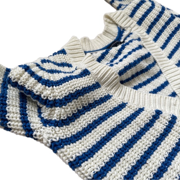 Tommy Hilfiger Blue & White Striped Knit Cardigan - Picture 3 of 9